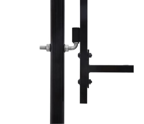 vidaXL žoga vārti ar arkveida formu, 1x1,5 m, melns tērauds