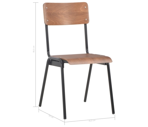 Virtuves Krēsli, 6 Gab., Brūni, Saplāksnis Vidaxl