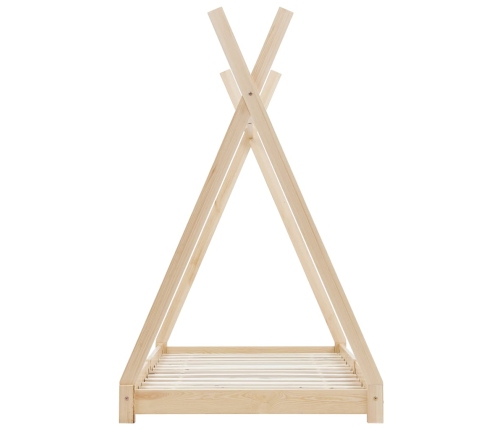 vidaXL bērnu gultas rāmis, 80x160 cm, priedes masīvkoks