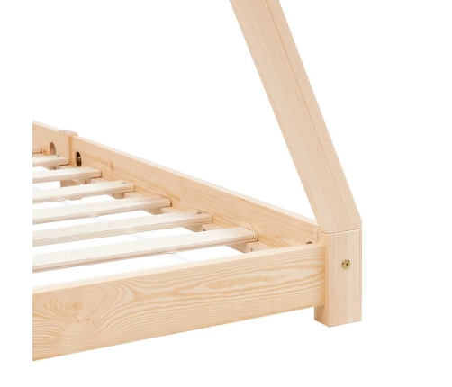 vidaXL bērnu gultas rāmis, 80x160 cm, priedes masīvkoks