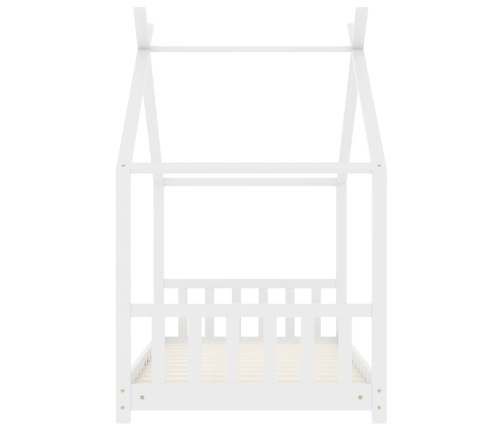 Bērnu Gultas Rāmis, Balts, Priedes Masīvkoks, 80X160 Cm Vidaxl