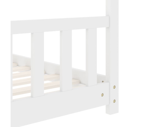 Bērnu Gultas Rāmis, Balts, Priedes Masīvkoks, 80X160 Cm Vidaxl