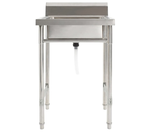 vidaXL virtuves izlietne, viena bļoda, nerūsējošs tērauds