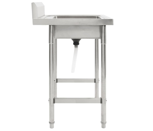 vidaXL virtuves izlietne, viena bļoda, nerūsējošs tērauds