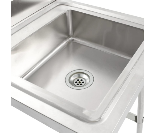 vidaXL virtuves izlietne, viena bļoda, nerūsējošs tērauds