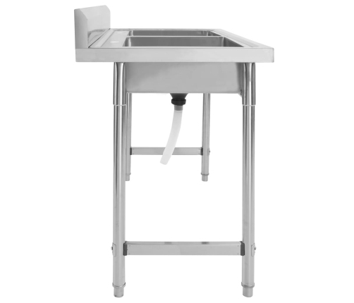 vidaXL virtuves izlietne, divas bļodas, nerūsējošs tērauds