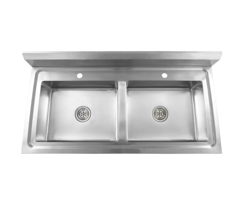 vidaXL virtuves izlietne, divas bļodas, nerūsējošs tērauds