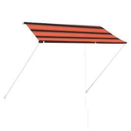 Markīze, Oranža Ar Brūnu, 250X150 Cm, Izvelkama Vidaxl