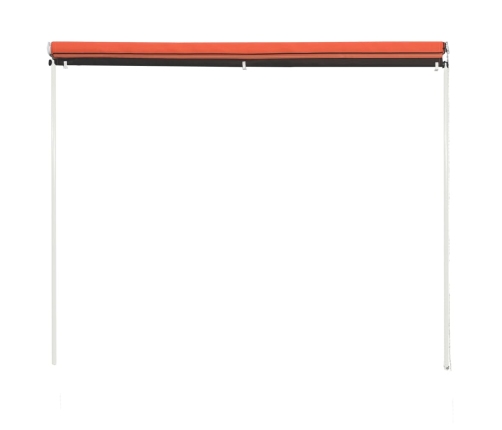 vidaXL markīze, oranža ar brūnu, 250x150 cm, izvelkama