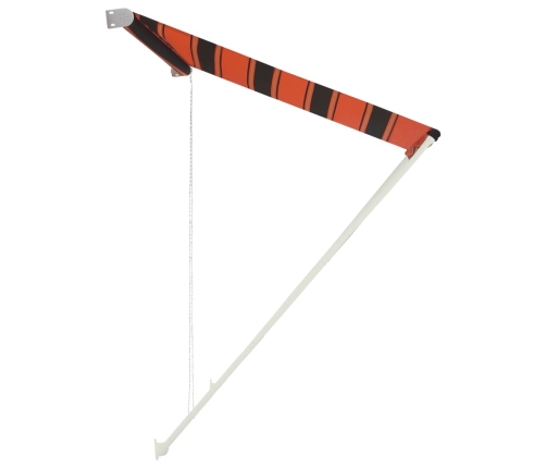 vidaXL markīze, oranža ar brūnu, 250x150 cm, izvelkama