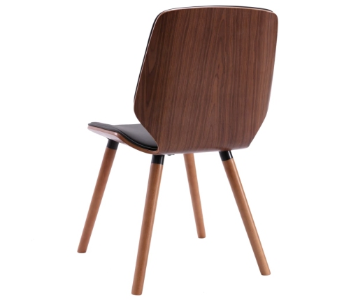 vidaXL virtuves krēsli, 2 gab., melna mākslīgā āda