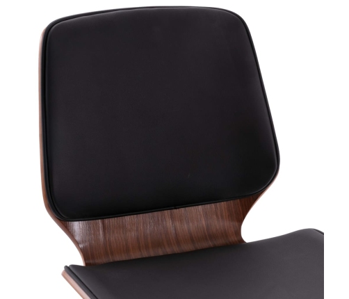 vidaXL virtuves krēsli, 2 gab., melna mākslīgā āda