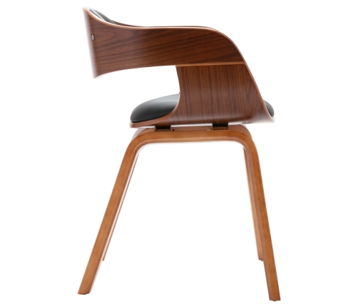 vidaXL virtuves krēsli, 2 gab., liekts koks un mākslīgā āda