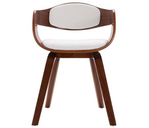 vidaXL virtuves krēsli, 2 gab., liekts koks un mākslīgā āda