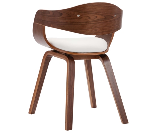 vidaXL virtuves krēsli, 2 gab., liekts koks un mākslīgā āda