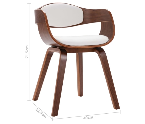 vidaXL virtuves krēsli, 2 gab., liekts koks un mākslīgā āda