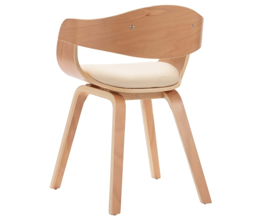 vidaXL virtuves krēsli, 2 gab., liekts koks un mākslīgā āda