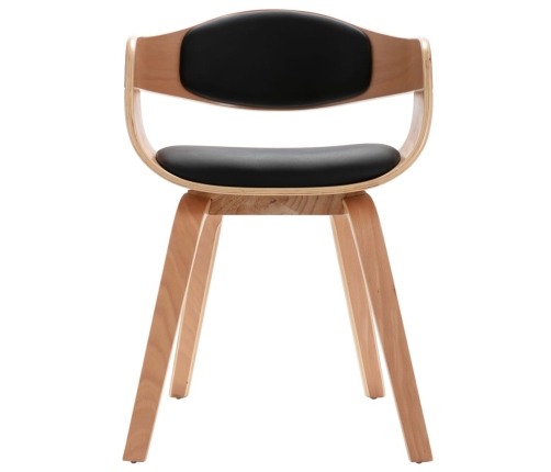 vidaXL virtuves krēsli, 2 gab., liekts koks un mākslīgā āda