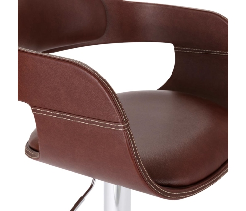 vidaXL bāra krēsls, brūna mākslīgā āda