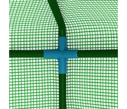 vidaXL siltumnīca ar plauktiem, tērauds, 227x223 cm
