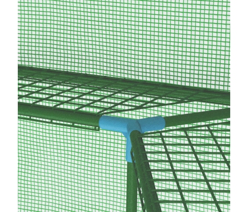 vidaXL siltumnīca ar plauktiem, tērauds, 227x223 cm