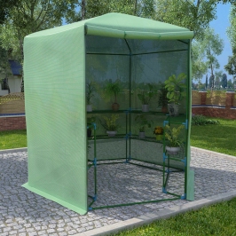 Siltumnīca Ar Plauktiem, Tērauds, 227X223 Cm Vidaxl