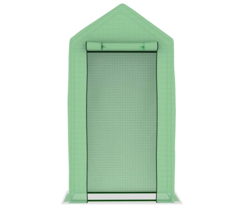 vidaXL siltumnīca ar tērauda pamatni, 0,5 m², 1x0,5x1,9 m