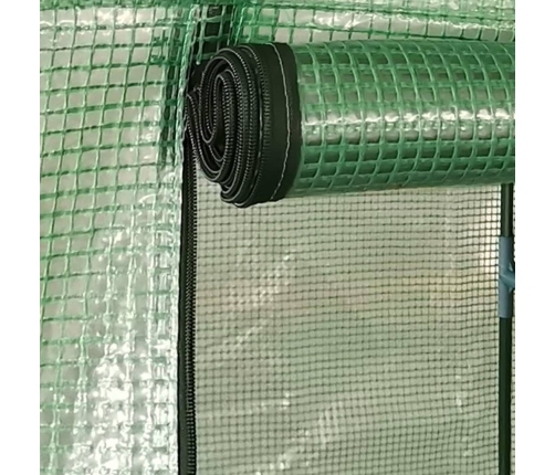 vidaXL siltumnīca ar tērauda pamatni, 0,5 m², 1x0,5x1,9 m