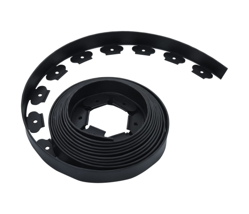 vidaXL zāliena apmale ar 30 mietiņiem, elastīga, 10 m, 5 cm