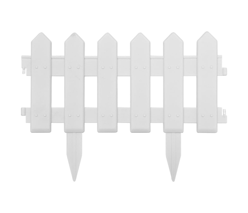 vidaXL zāliena apmales, 25 gab., baltas, 10 m, PP