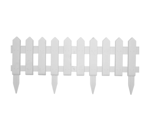 vidaXL zāliena apmales, 25 gab., baltas, 10 m, PP