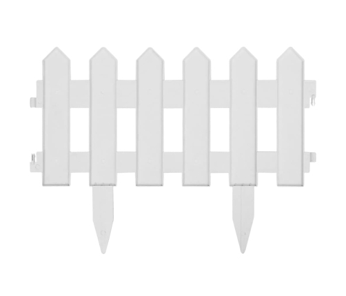 vidaXL zāliena apmales, 25 gab., baltas, 10 m, PP