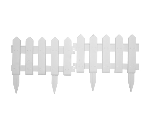 vidaXL zāliena apmales, 25 gab., baltas, 10 m, PP