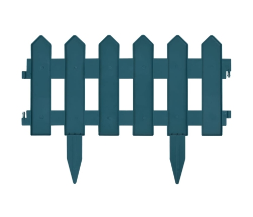 vidaXL zāliena apmales, 25 gab., zaļas, 10 m, PP