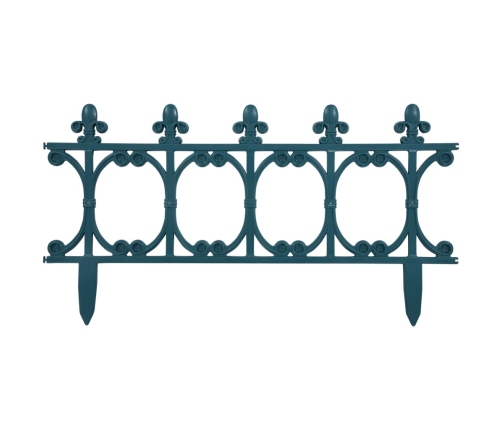 vidaXL zāliena apmales, 16 gab., zaļas, 10 m, PP