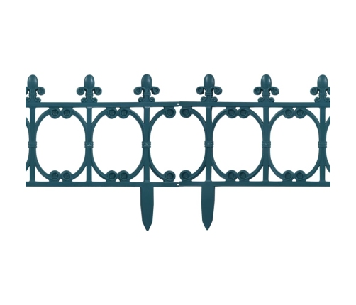 vidaXL zāliena apmales, 16 gab., zaļas, 10 m, PP