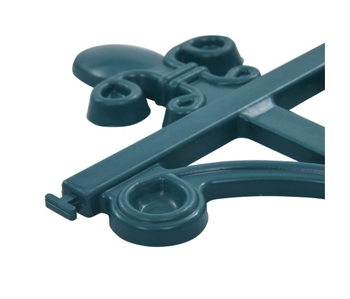 vidaXL zāliena apmales, 16 gab., zaļas, 10 m, PP