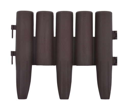 vidaXL zāliena apmales, 36 gab., brūnas, 10 m, PP