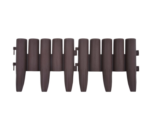 vidaXL zāliena apmales, 36 gab., brūnas, 10 m, PP