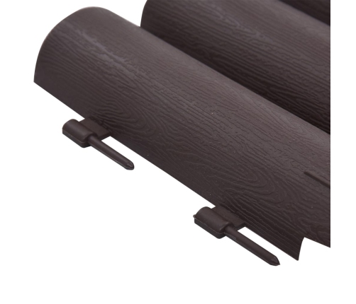 vidaXL zāliena apmales, 36 gab., brūnas, 10 m, PP