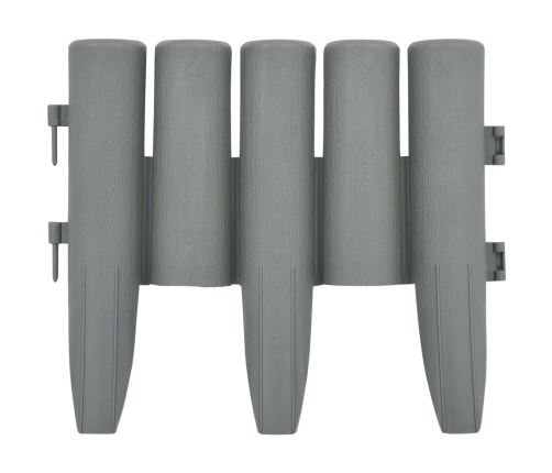 vidaXL zāliena apmales, 36 gab., pelēkas, 10 m, PP