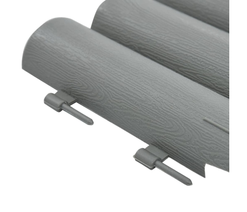 vidaXL zāliena apmales, 36 gab., pelēkas, 10 m, PP