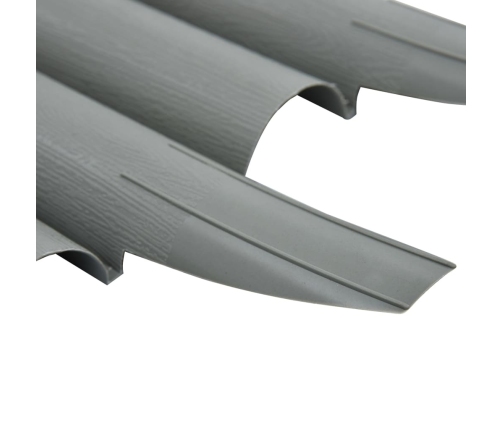 vidaXL zāliena apmales, 36 gab., pelēkas, 10 m, PP