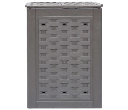 vidaXL komposta kastes, 2 gab., brūnas, 60x60x83 cm, 600 L, plastmasa