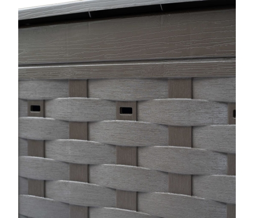 vidaXL komposta kastes, 2 gab., brūnas, 60x60x83 cm, 600 L, plastmasa