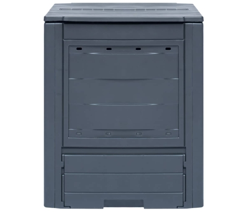 vidaXL dārza komposta kastes, 3 gab., pelēkas, 60x60x73 cm, 780 L