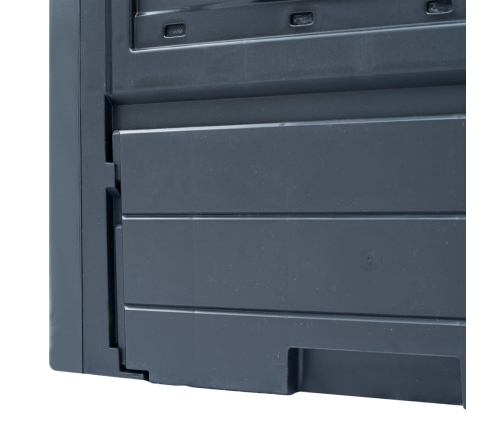 vidaXL dārza komposta kastes, 3 gab., pelēkas, 60x60x73 cm, 780 L