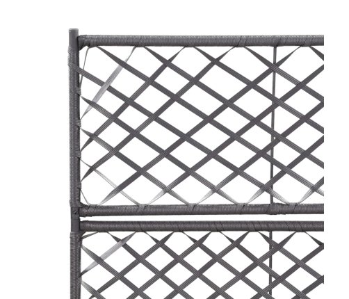 vidaXL vīteņaugu režģis ar 2 augstām kastēm, 58x30x107 cm, melns PE