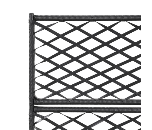 vidaXL vīteņaugu režģis ar 3 augstām kastēm, 83x30x130 cm, melns PE