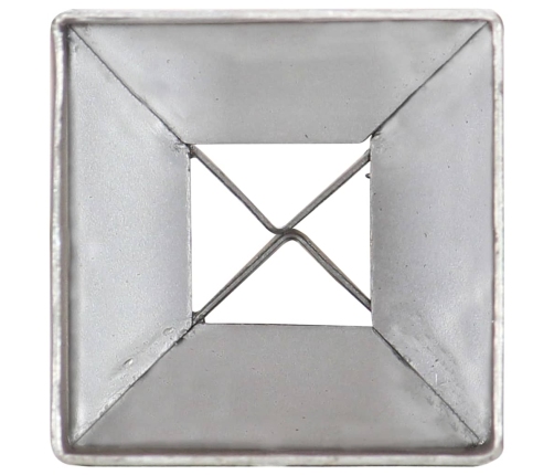 vidaXL zemes mietiņi, 2 gab., sudraba krāsa, 7x7x75 cm, tērauds